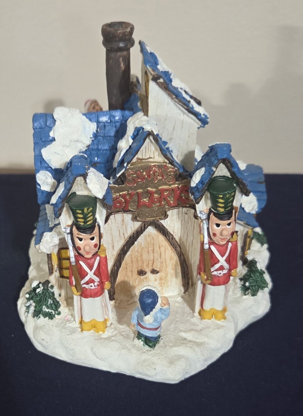 Vintage 1995 Santa's Town at the North Pole "Toy Works" Christmas House With Box